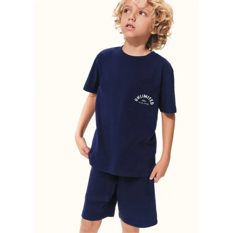 Conjunto Infantil Menino Moletom Estampado - Azul 014