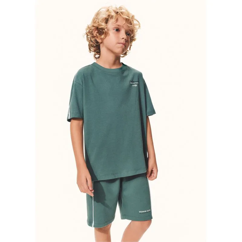 Conjunto Infantil Menino Estampado Oversized - Verde 014