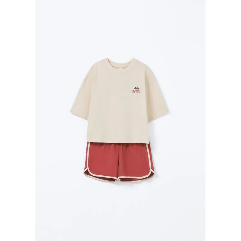 Conjunto Infantil Menina Runner - Vermelho 016