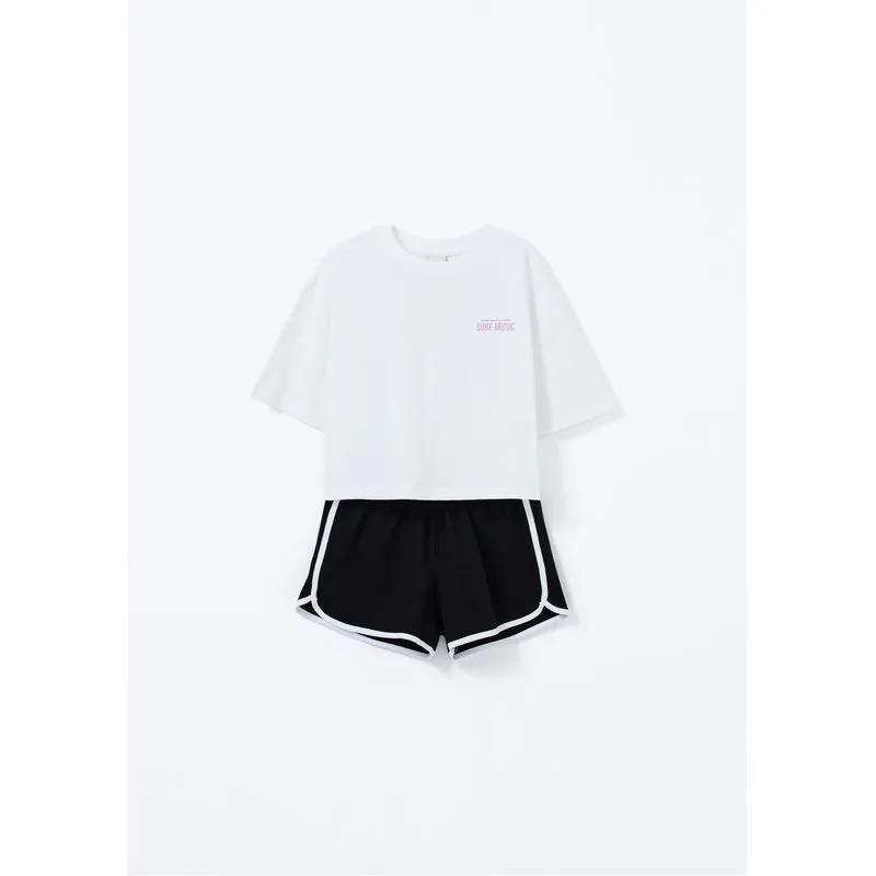 Conjunto Infantil Menina Runner - Off white 012