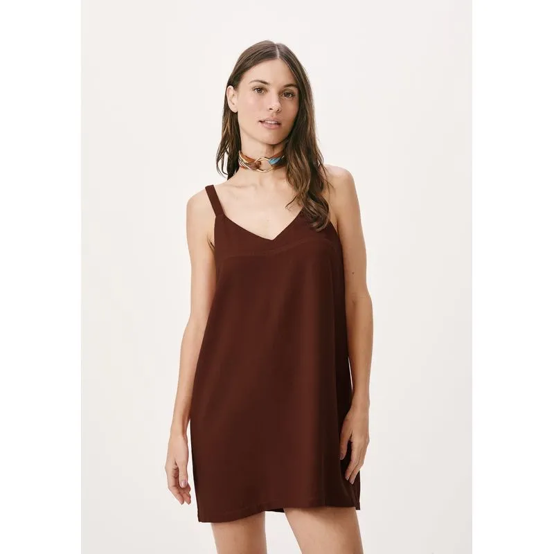 Vestido Curto Em Viscolinho Estonado - Marsala G