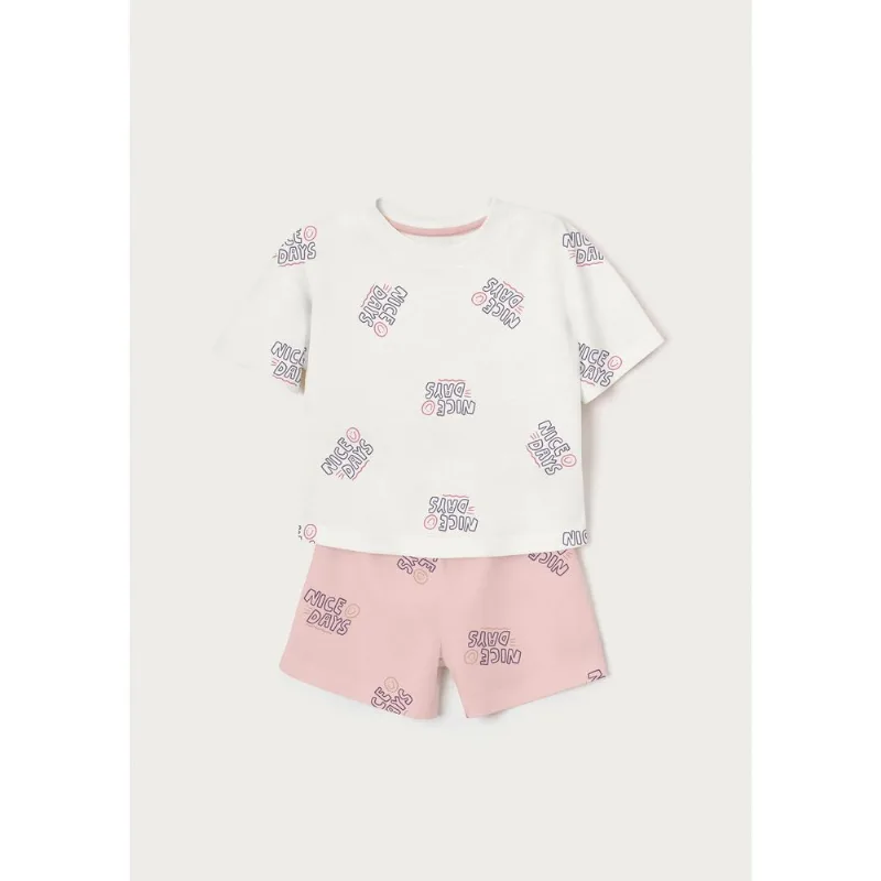 Pijama Infantil Menina Box Estampado - Off white 016