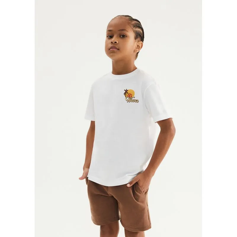 Conjunto Infantil Menino Oversized Estampado - Branco 014