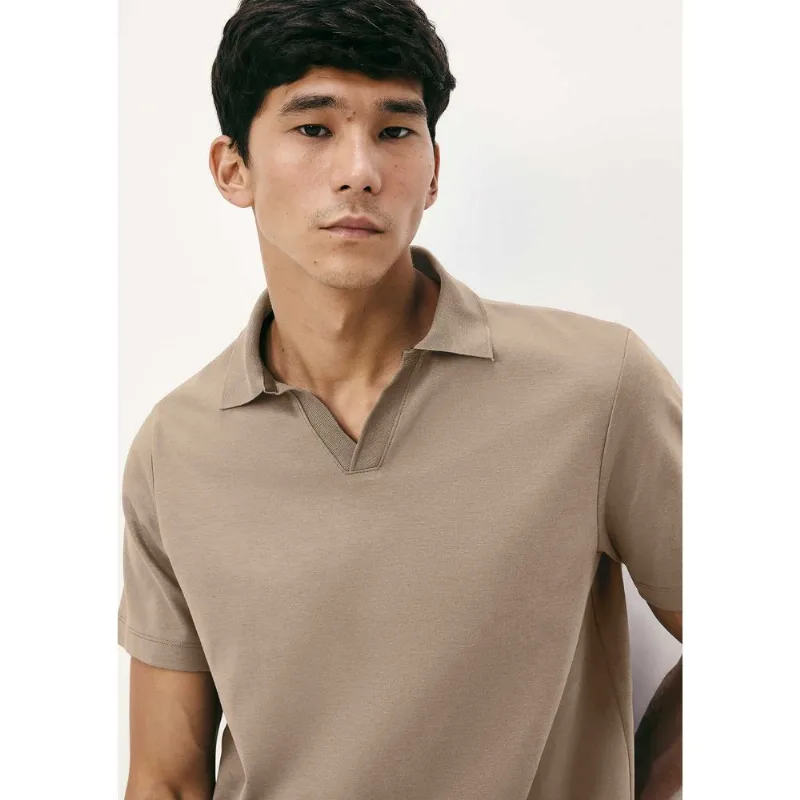 Camisa Polo Masculina Comfort Manga Curta - Marrom XG