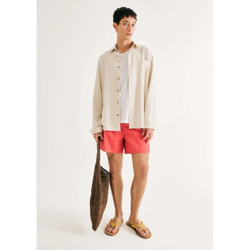 Shorts De Banho Masculino Texturizado - Vermelho G