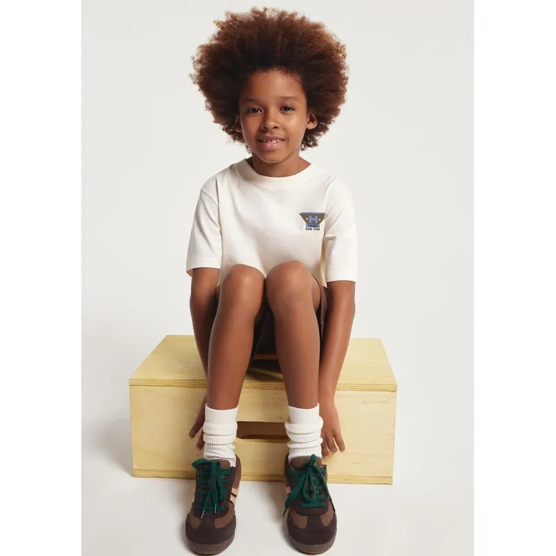 Conjunto Infantil Menino Oversized Estampado - Off white 014