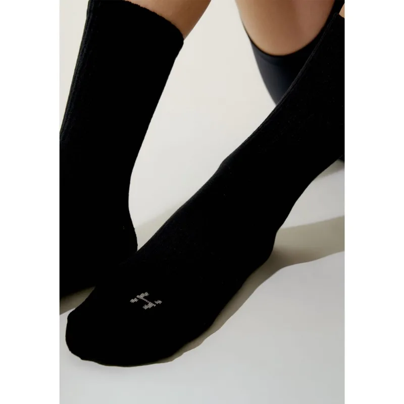 Kit 2 Pares De Meias Unissex Cano Longo - Preto P