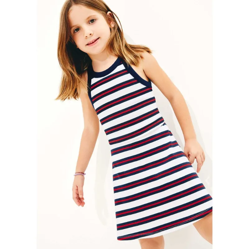 Vestido Infantil Curto Em Ribana Canelada - Vermelho 012