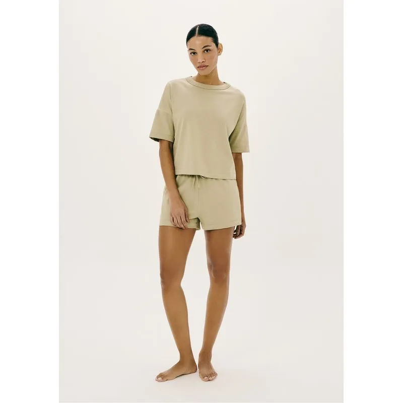 Pijama Feminino Curto Box Em Algodão - Bege XG
