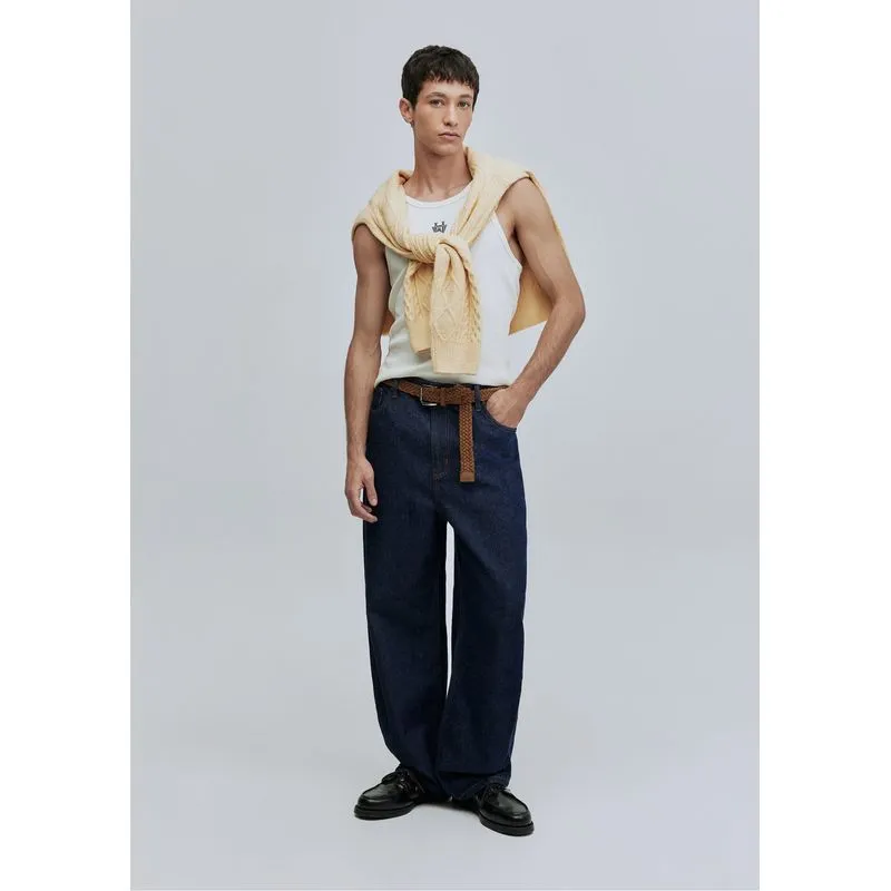 Regata Unissex Ribana Em Algodão Peruano Hering + Welcome - Off white P