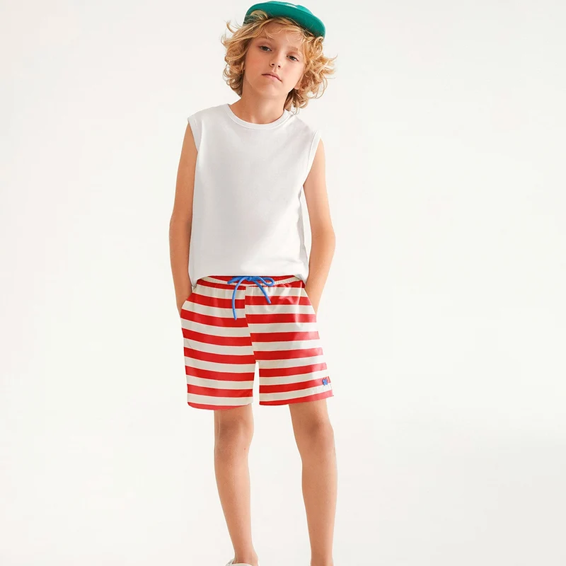 Shorts Hering Infantil Estampado Masculino - Vermelho 10 / Menino / Vermelho