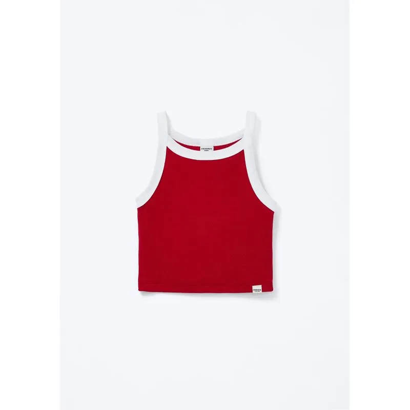 Regata Infantil Menina Cropped Canelada - Vermelho 006