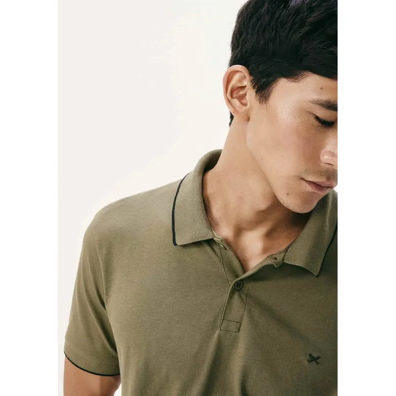 Camisa Polo Básica Masculina Super Cotton Com Bordado - Verde G