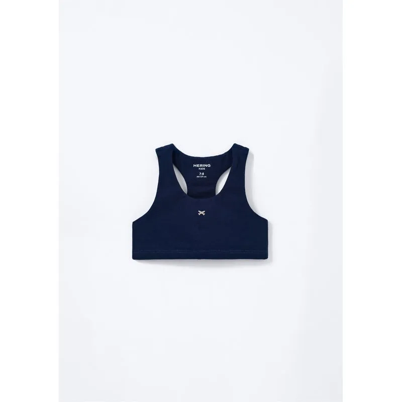 Top Infantil Menina Toque Macio - Azul 008