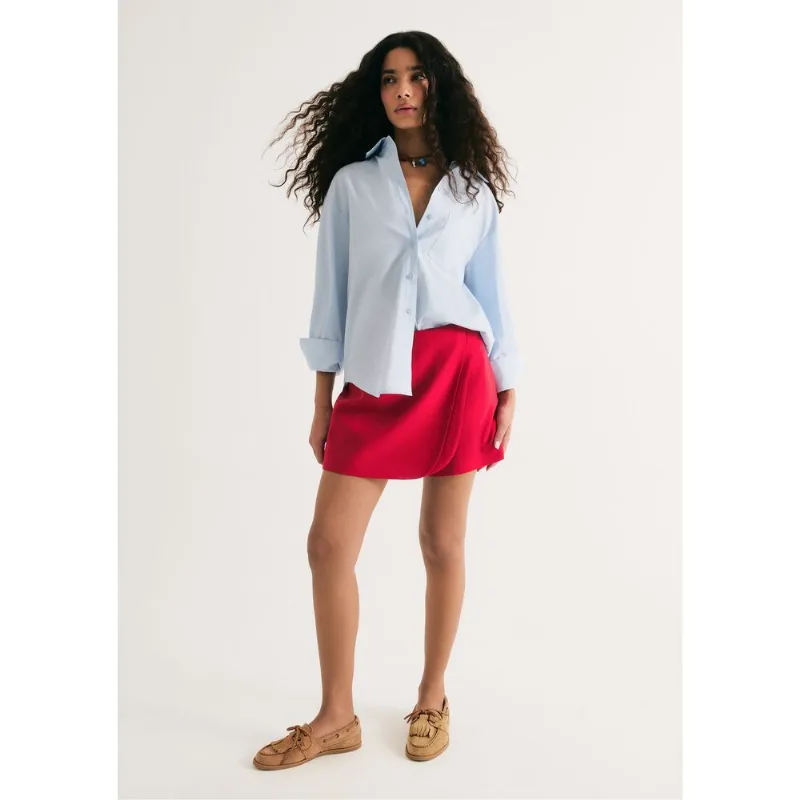 Shorts Saia Em Peach Touch - Vermelho 040