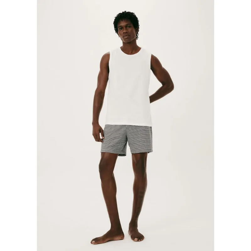 Pijama Curto Masculino Com Regata - Branco P