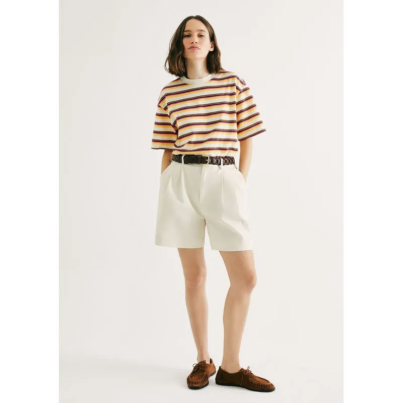 Shorts Feminino Reto Em Alfaiataria - Creme 042