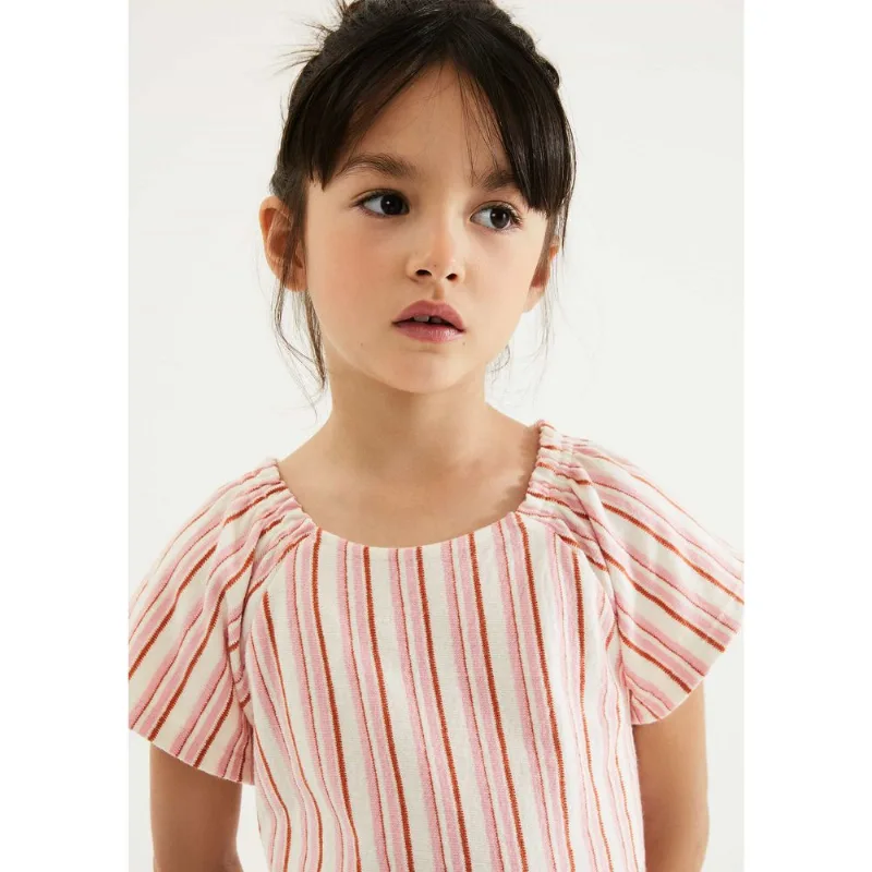 Blusa Infantil Menina Fio Tinto Texturizada - Vermelho 006