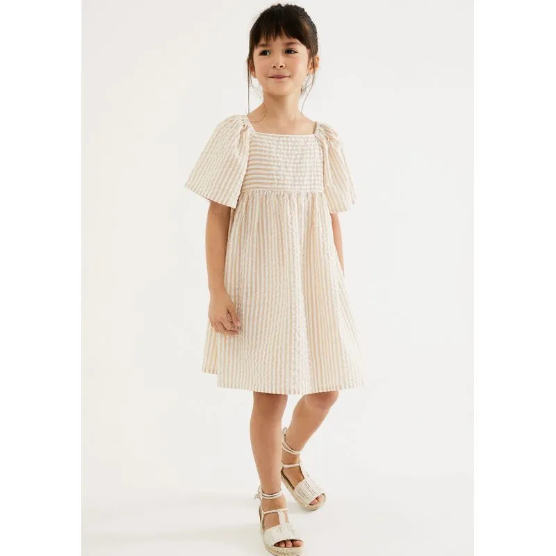 Vestido Infantil Menina Fio Tinto - Creme 006