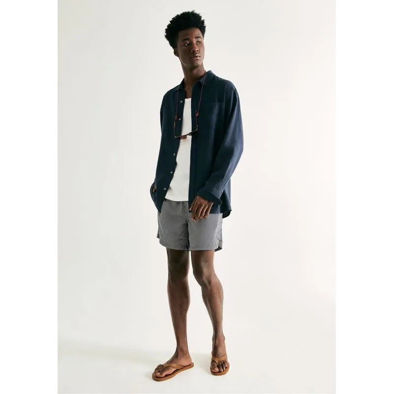 Shorts De Banho Masculino Listrado - Azul XXG