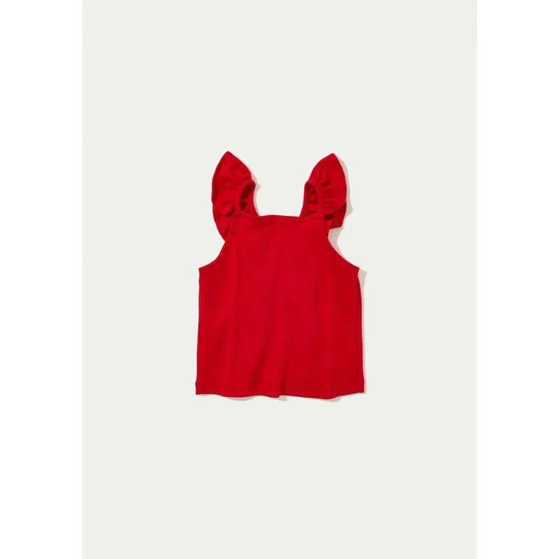Regata Infantil Menina Canelada Slim - Vermelho 008