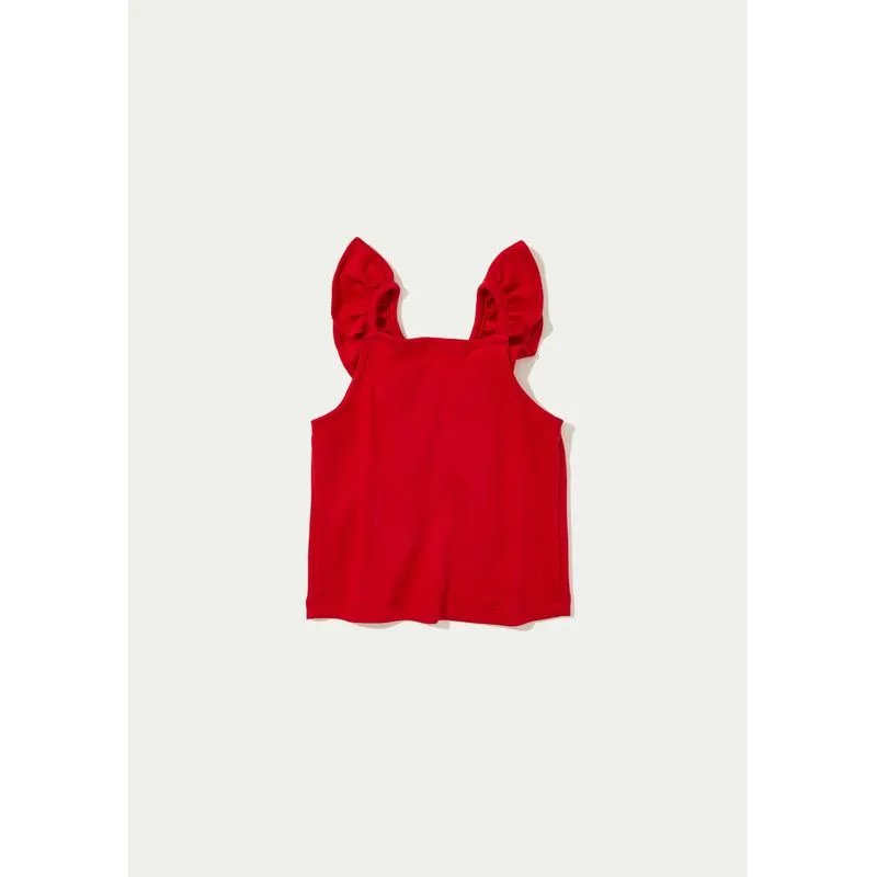 Regata Infantil Menina Canelada Slim - Vermelho 014