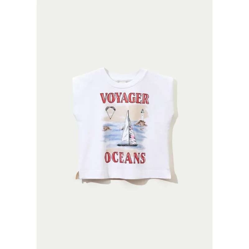 Regata Infantil Menina Muscle Tee Super Cotton - Branco 010