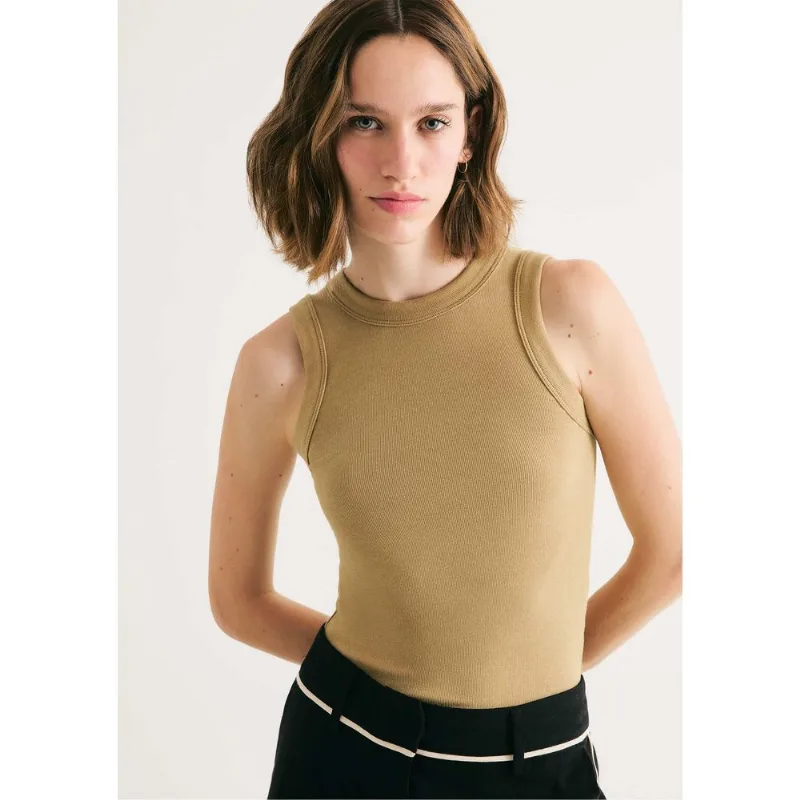 Regata Básica Feminina Slim Neck - Caqui XXG