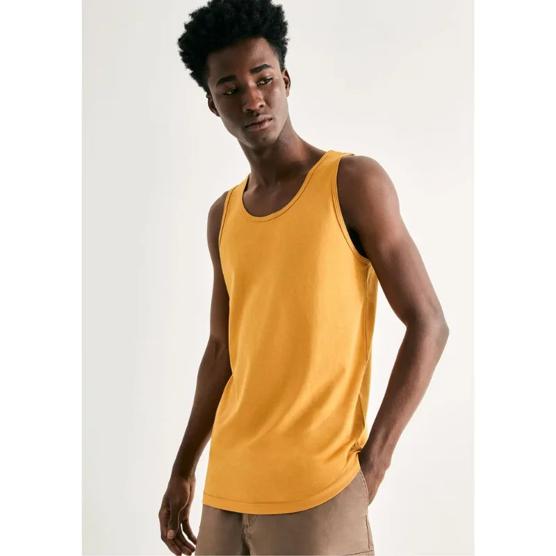Regata Básica Masculina Slim - Amarelo XG