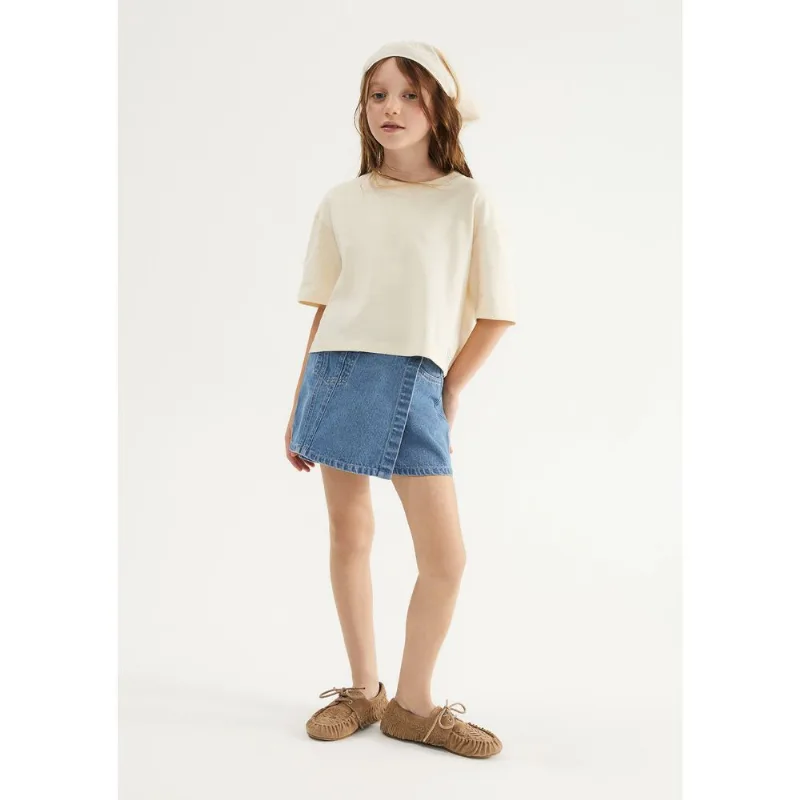 Shorts Saia Infantil Jeans - Azul 012
