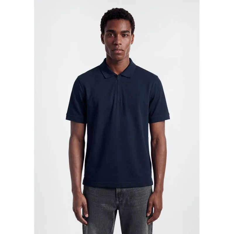 Camisa Polo Masculina Em Malha Tech - Azul XG