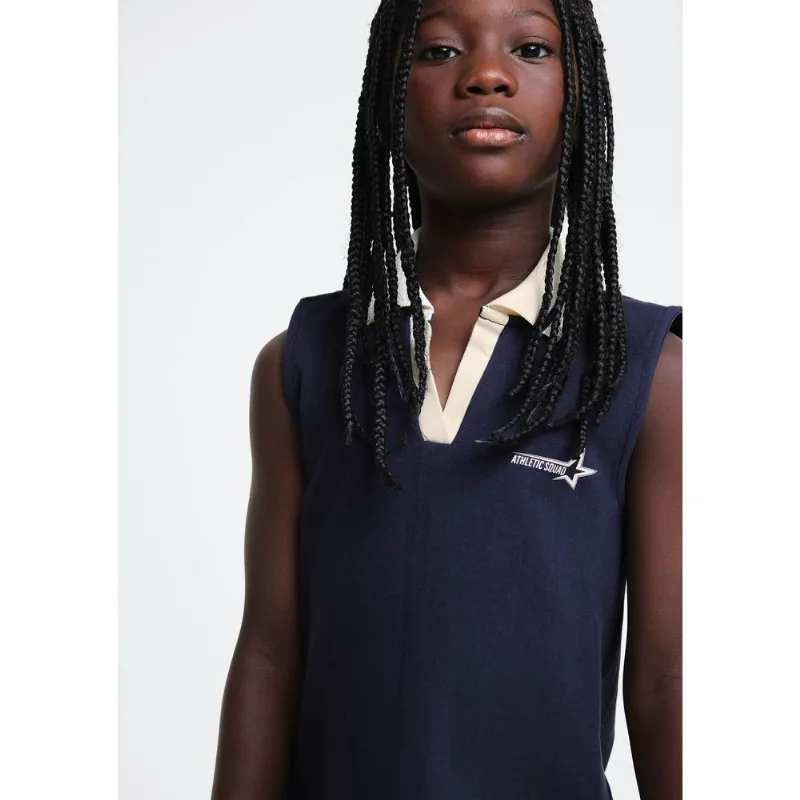 Polo Infantil Menina Regata Com Estampa - Azul 014