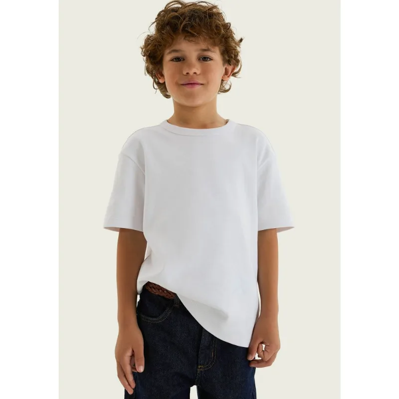 Camiseta Infantil Menino Em Malha Interlock - Branco 012