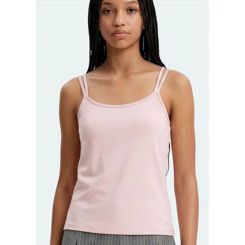 Regata Teen Alças Finas Com Elastano - Rosa G