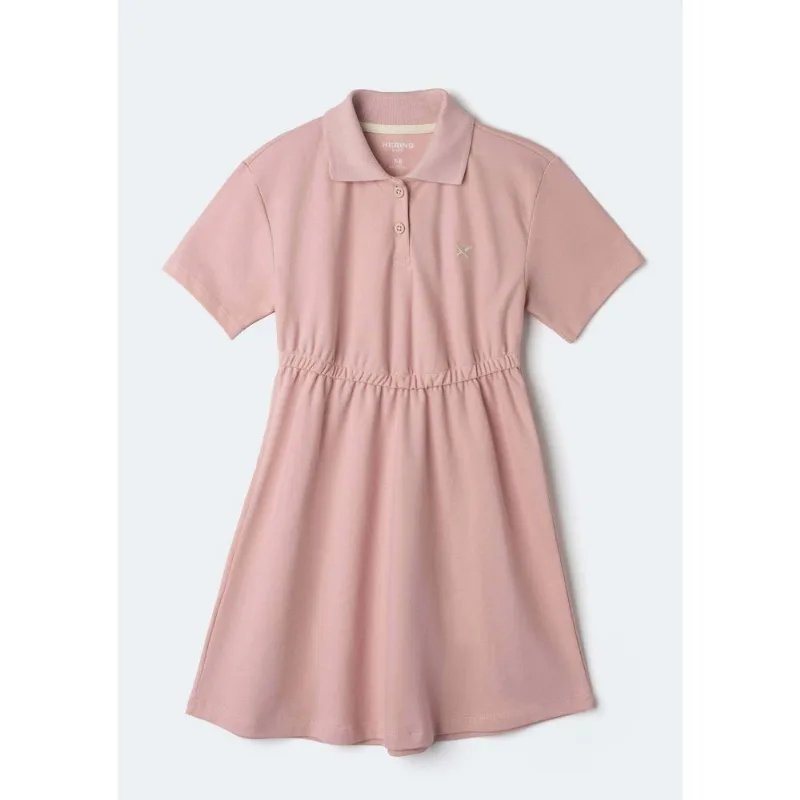 Vestido Infantil Polo Com Bordado - Rosa 012
