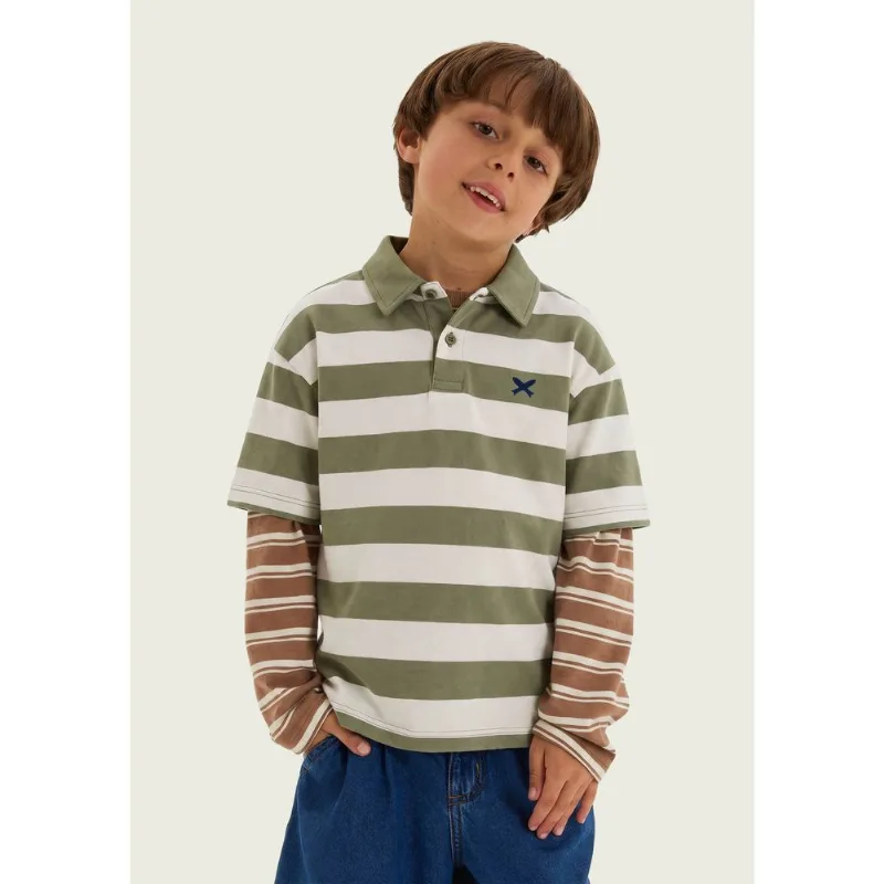 Polo Infantil Menino Com Estampa Super Cotton - Verde 012