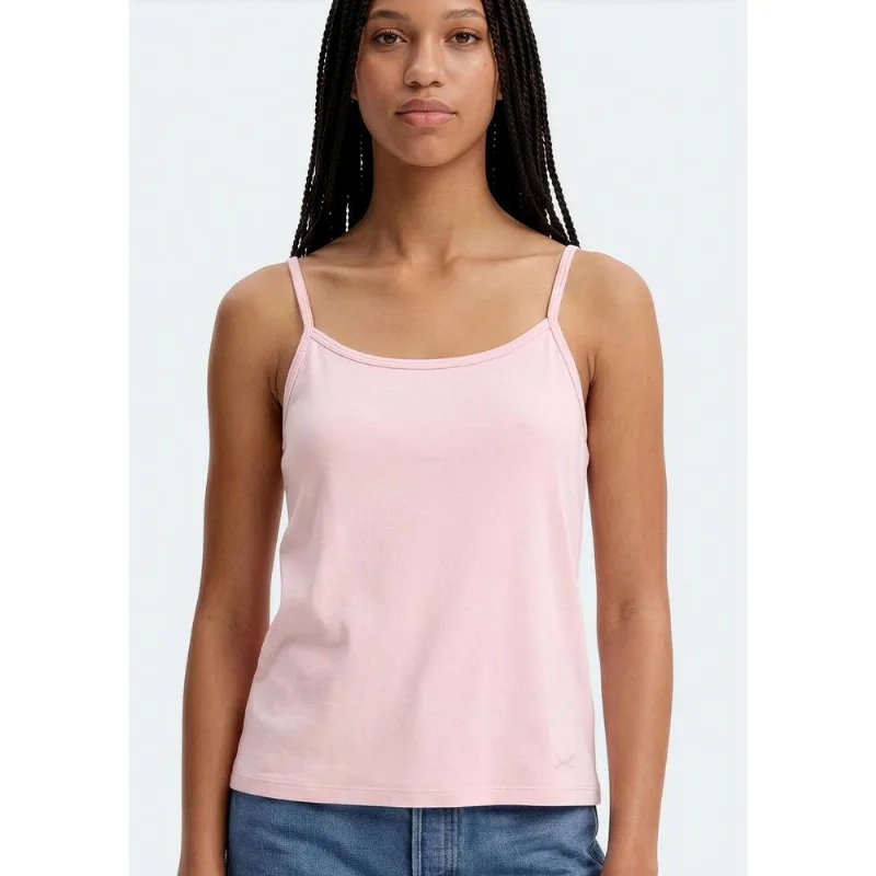 Regata Teen Alças Finas Com Bordado - Rosa P