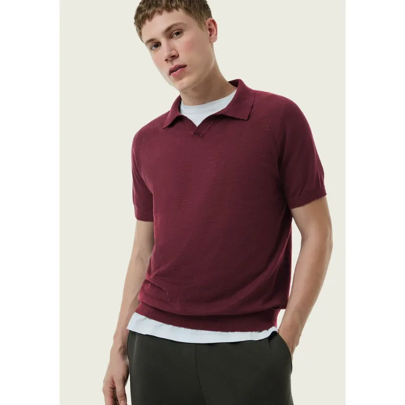 Polo Masculina Em Tricô Flamê - Vinho G