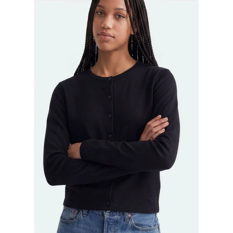 Cardigan Teen Em Ribana Com Botões - Preto P