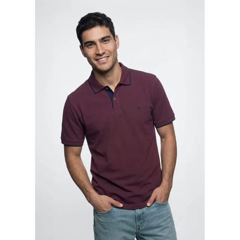 Camisa Polo Básica Masculina Em Piquet Com Bordado - Vermelho XG
