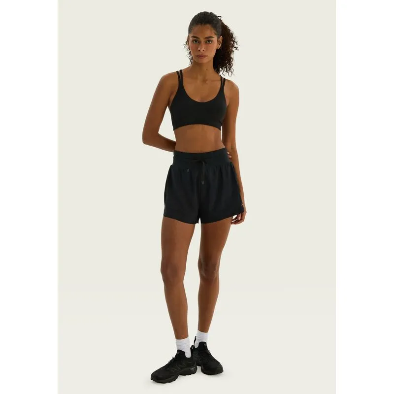 Shorts Esportivo Feminino Duplo - Preto M