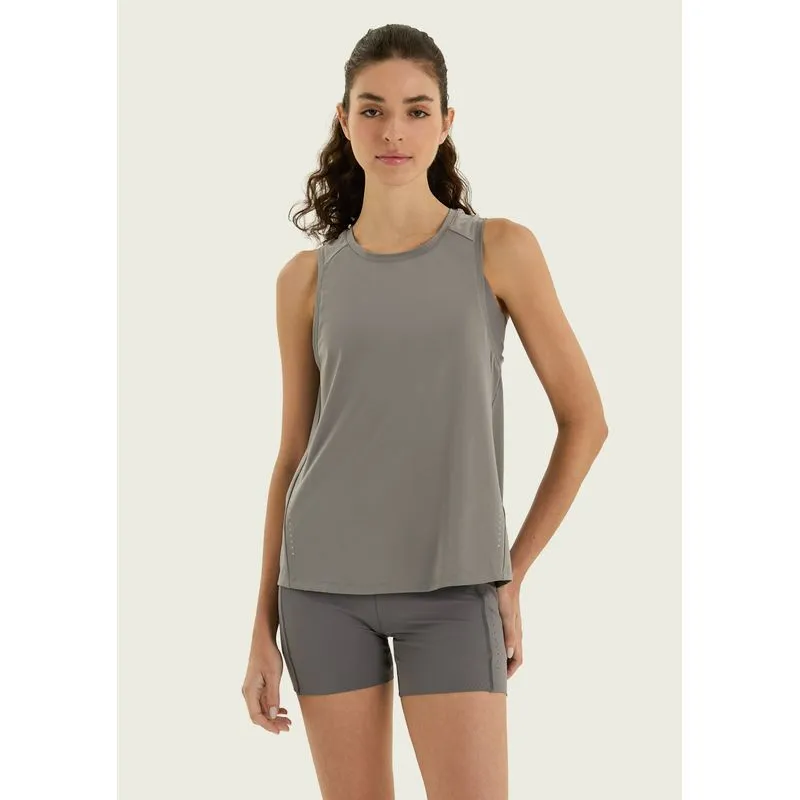 Regata Esportiva Feminina Com Refletivo - Cinza G