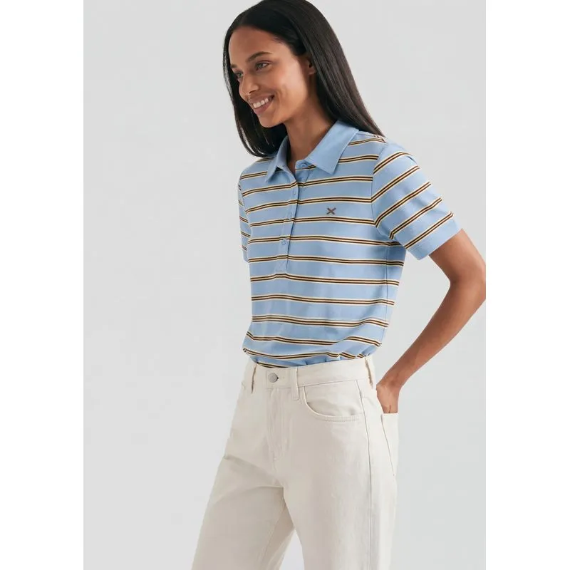 Polo Feminina Em Malha Piquet Fio Tinto - Azul P