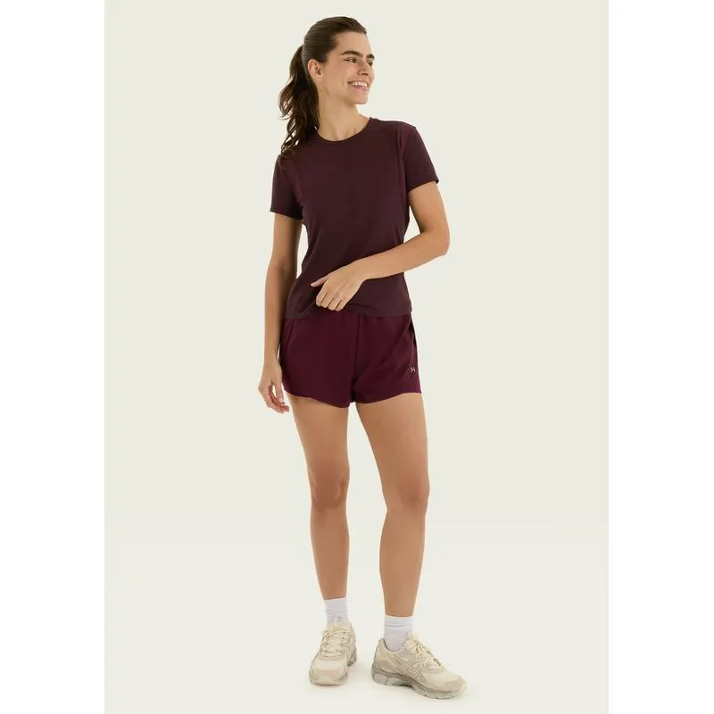 Shorts Esportivo Feminino Runner Texturizado - Vinho M