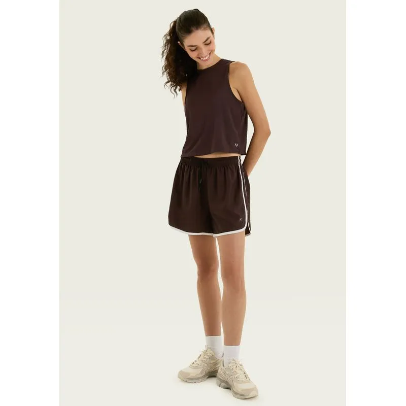 Shorts Esportivo Curto Cós Elástico - Marrom XG