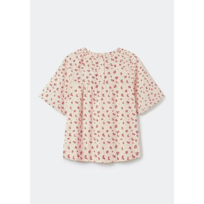 Blusa Infantil Menina Estampada Manga Balonê - Off white 006