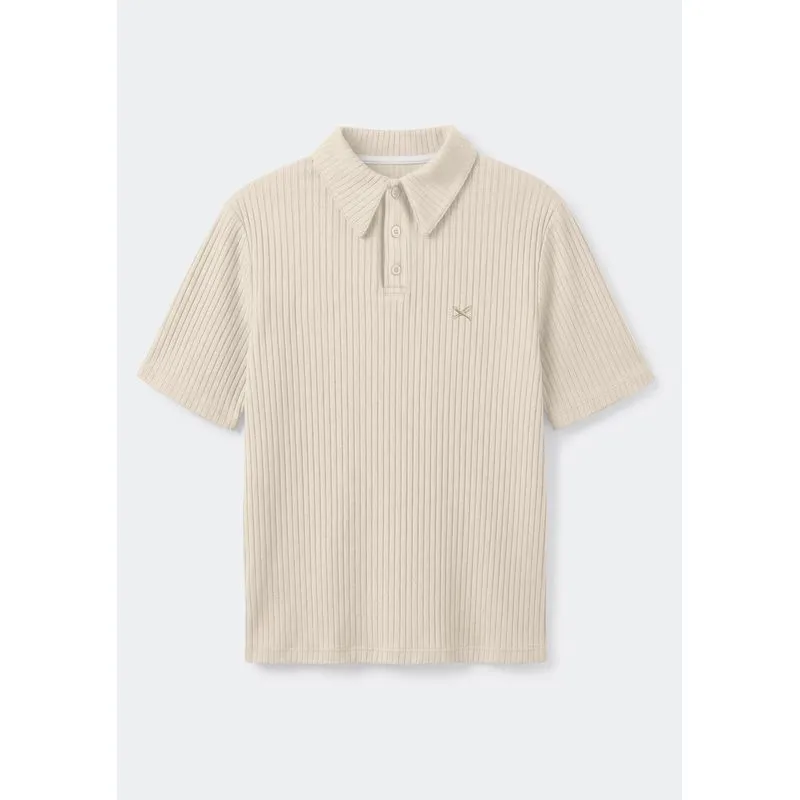 Polo Infantil Menino Manga Curta Em Tricô Leve - Off white 014