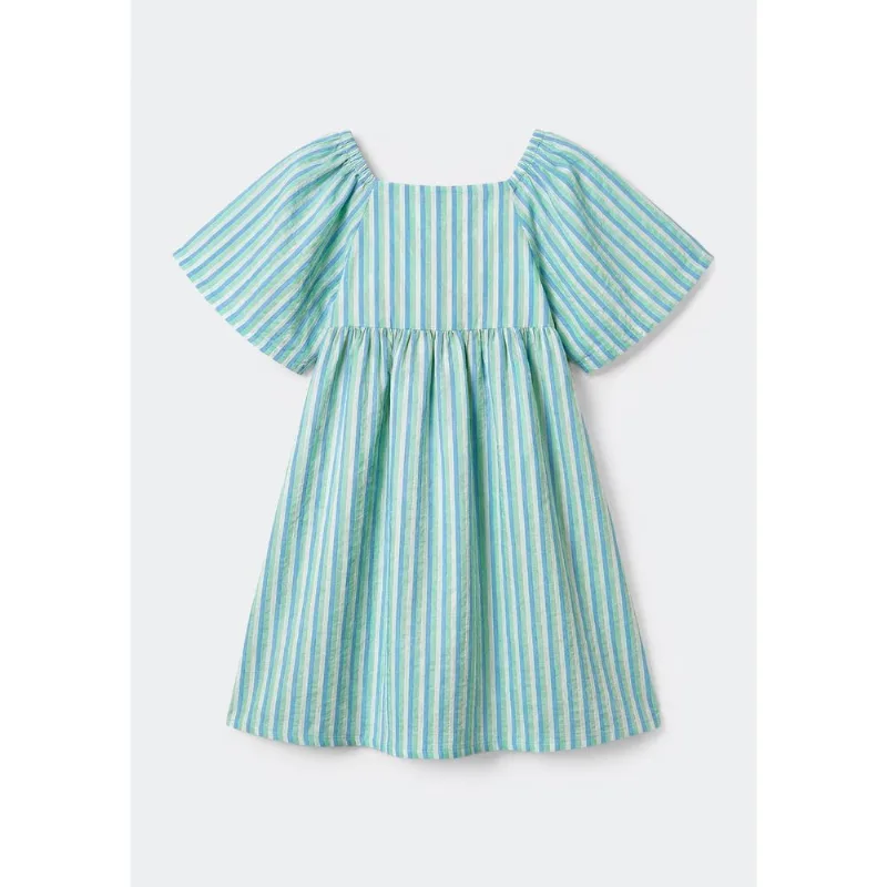 Vestido Infantil Menina Fio Tinto - Azul 010