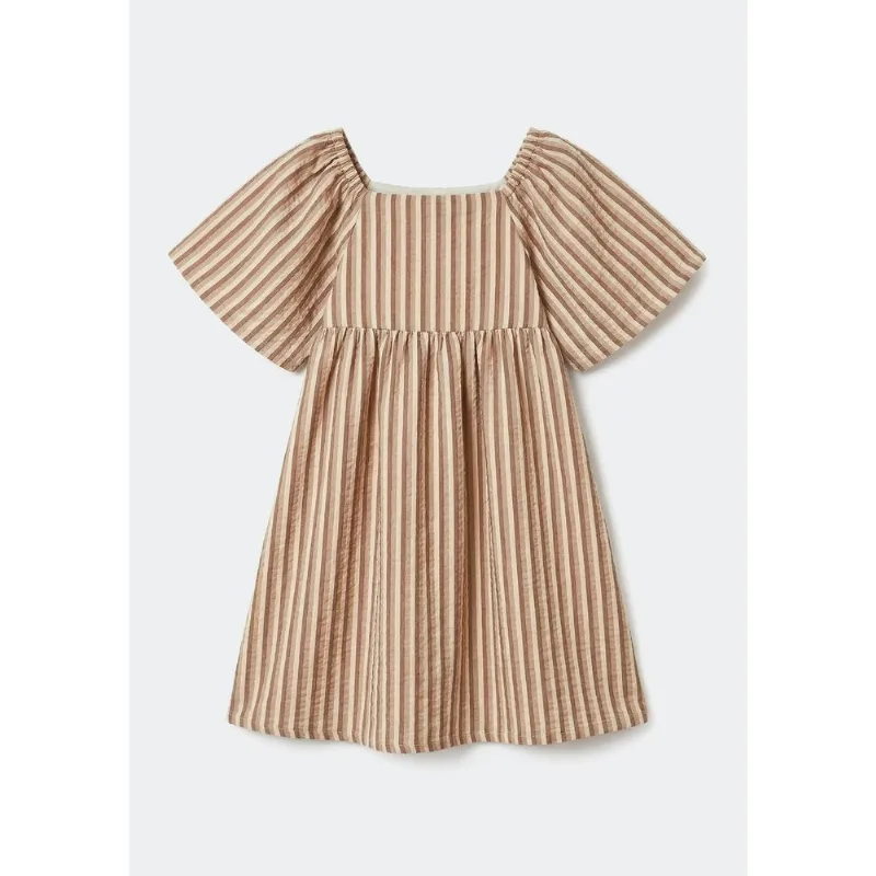 Vestido Infantil Menina Fio Tinto - Bege 012