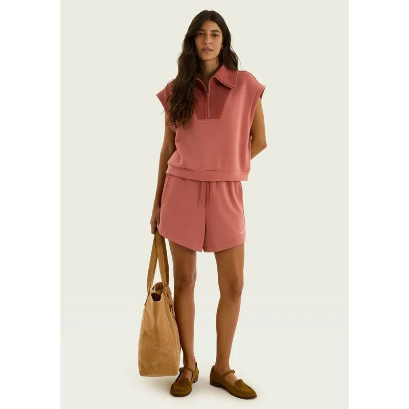 Colete Feminino Oversized Em Modal - Rosa P